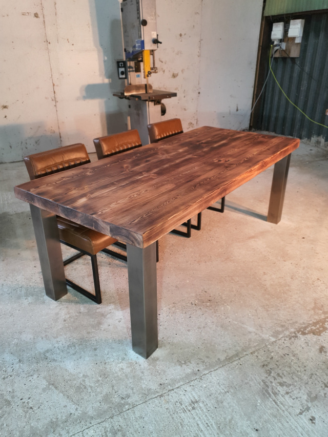 Handmade Wood And Steel Tables, Handmade Dining Tables