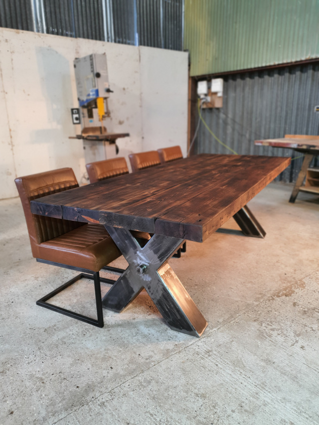 Handmade Wood And Steel Tables, Handcrafted Wood Dining Tables